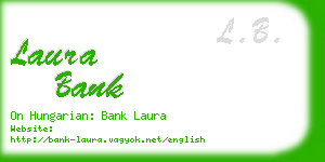 laura bank business card